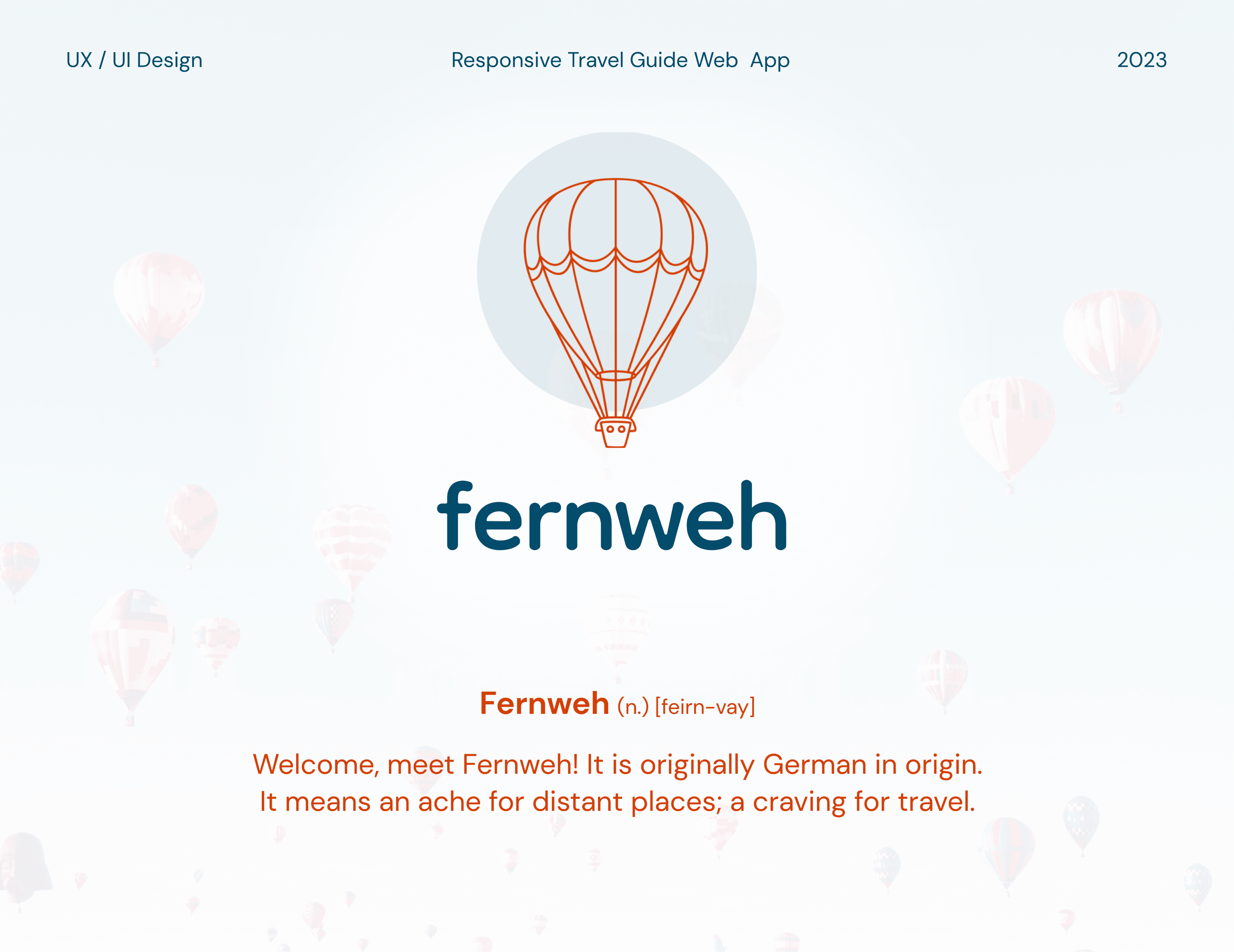 The cover image for the fernweh app